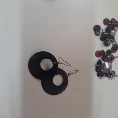 necklace and earrings