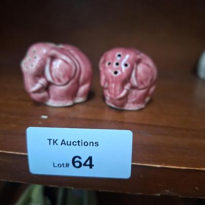pink elephant salt and pepper shakers