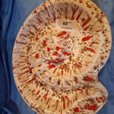 MCM Ceramic shell shaped ashtray