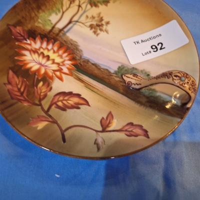 vintage Noritake hand painted saucer