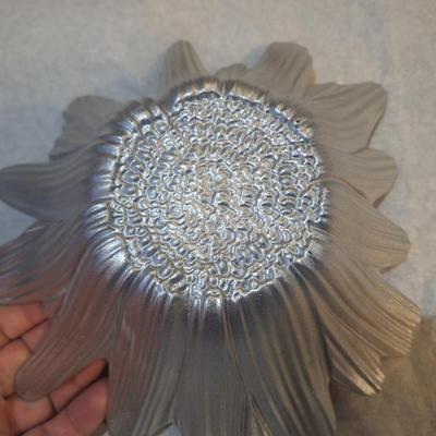 floral pink glass art bowl