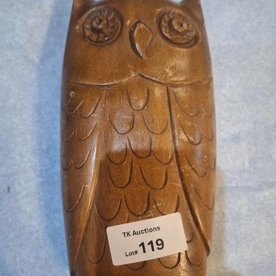 Wooden carved owl.