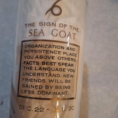 Vintage Capricorn glass - Anchor Hocking zodiac glass