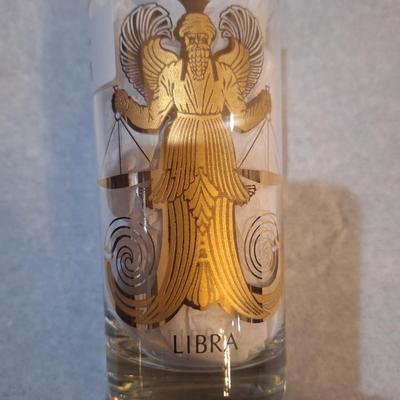 Vintage Libra glass- Anchor Hocking zodiac glass