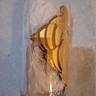 vintage Pisces Anchor Hocking zodiac glass
