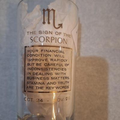 Vintage Scorpio Anchor Hocking zodiac glass