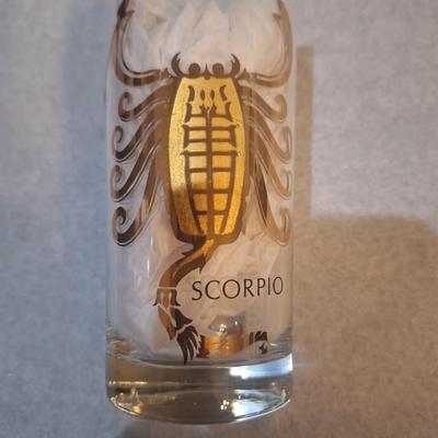Vintage Scorpio Anchor Hocking zodiac glass