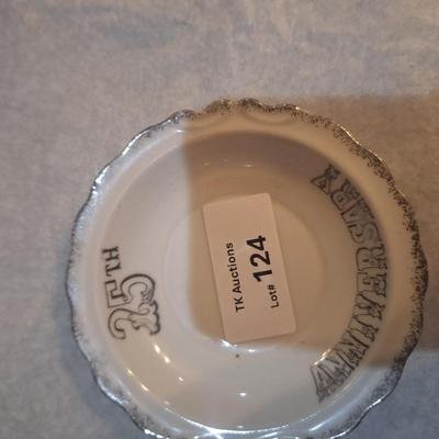 25th anniversary creamer and plate