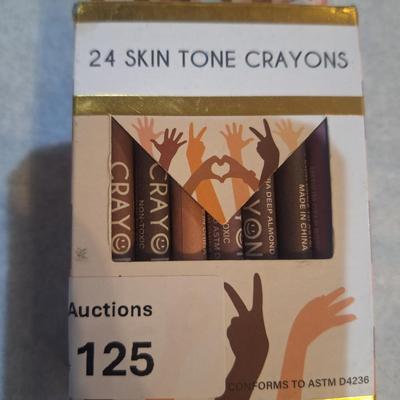 24 skin tone crayons