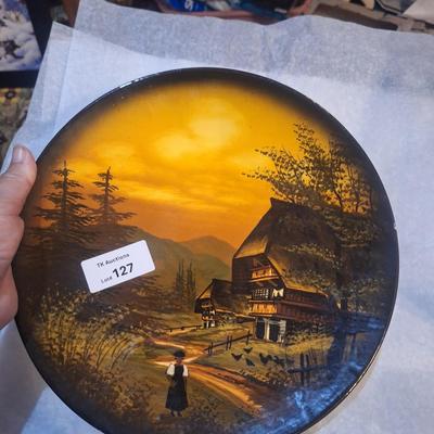 Vintage hand painted German plate