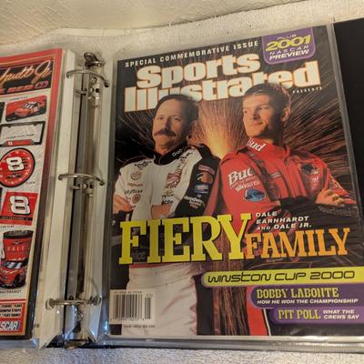 Dale Earnhardt memorbilia 2 ring binder