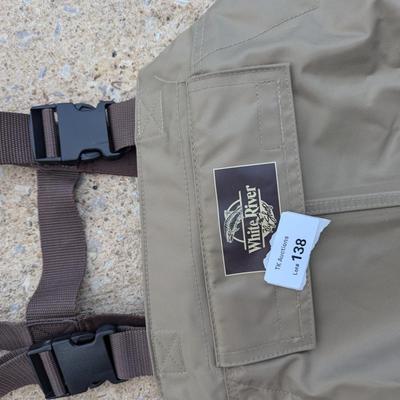 White river fishing waders size small