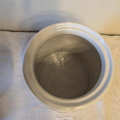 large ceramic canister jar with lid