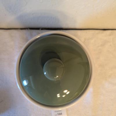 large ceramic canister jar with lid