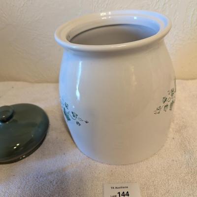 large ceramic canister jar with lid