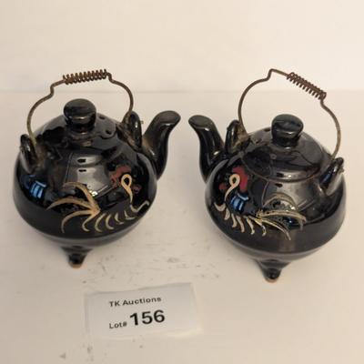 brown kettles salt and pepper shaker