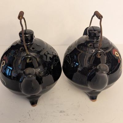 brown kettles salt and pepper shaker