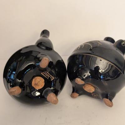 brown kettles salt and pepper shaker