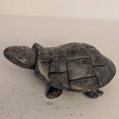 Carved turtle figurines possibly marble