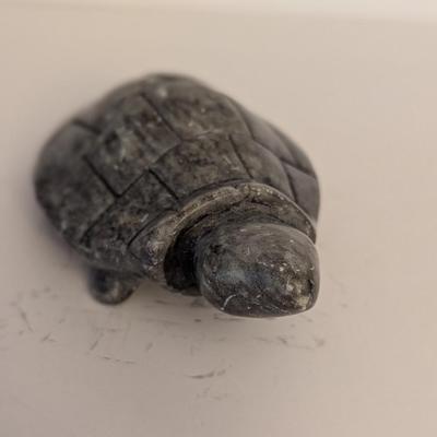 Carved turtle figurines possibly marble