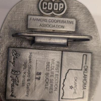 Farmers co-op belt buckle