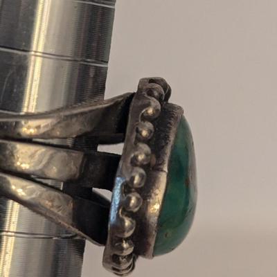 sterling and turqouise ring size 7