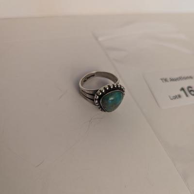 sterling and turqouise ring size 7