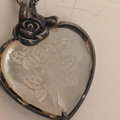 Heart Pendant Necklace- sterling silver