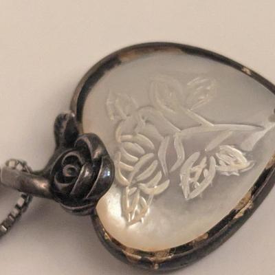 Heart Pendant Necklace- sterling silver