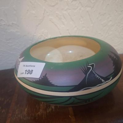 Fred harvey painted vase