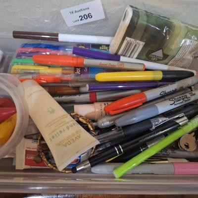pens and markers etc