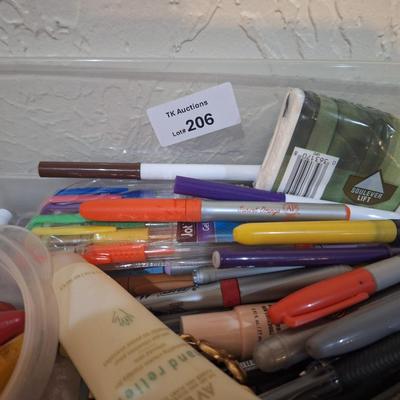 pens and markers etc