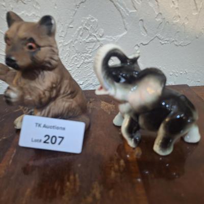 Bear and elephant - ceramic or similar