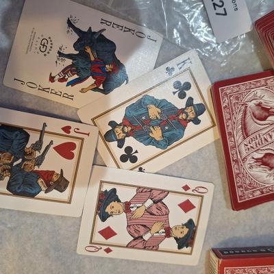 Branding iron western playing cards