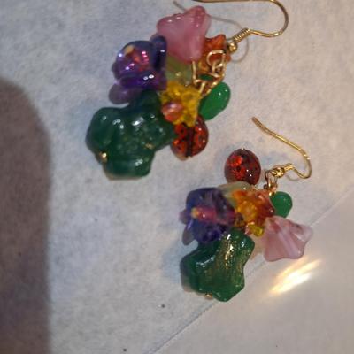 Frog bracelet and earrings