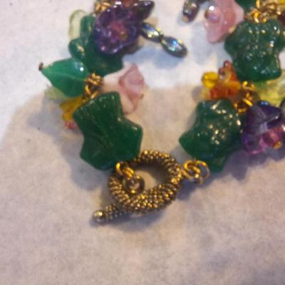 Frog bracelet and earrings