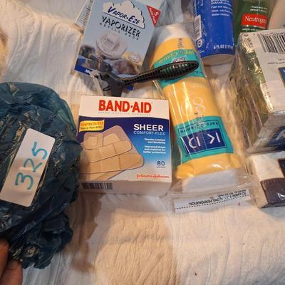 bandages, tissue and other misc items