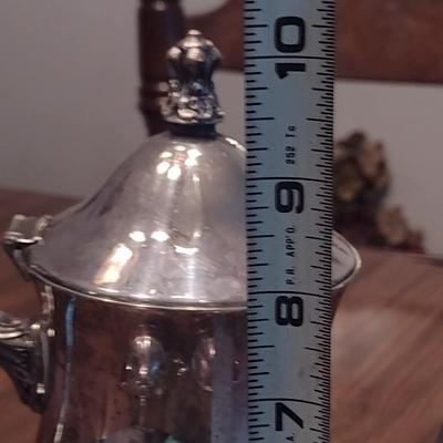 Leonard Silver Plated Coffee Pot, Creamer, and Covered Sugar Bowl