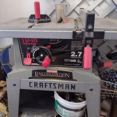 Craftsman 10 Inch Table Saw on Stand- Model 137.218250- 2.7 HP