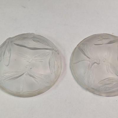 Glass Dragonfly Coasters