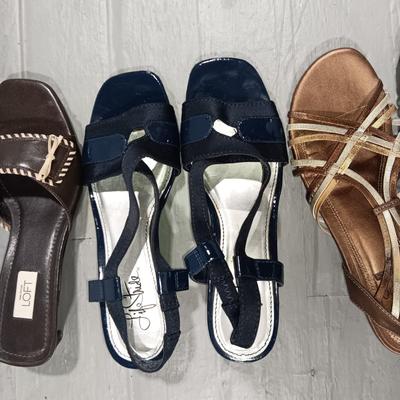 iMPO, LIFE STRIDE AND THE LOFT SANDALS SIZE 7 1/2