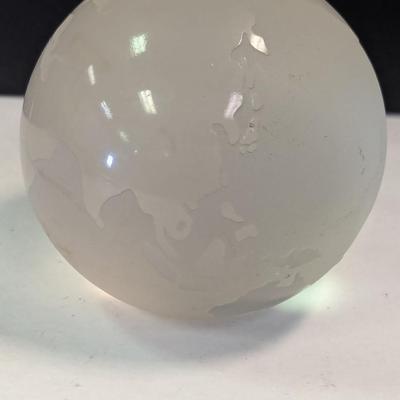 Around The World Glass Paperweight