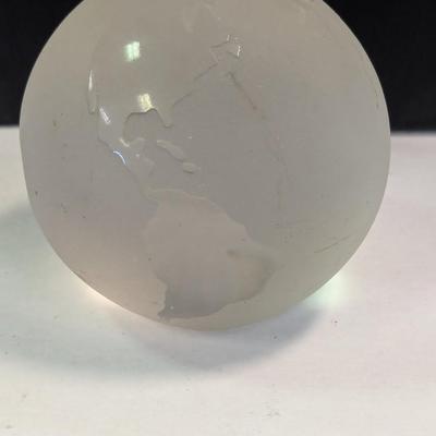 Around The World Glass Paperweight