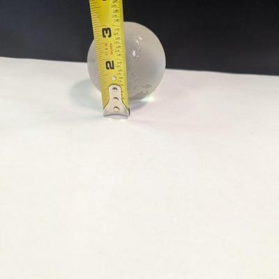 Around The World Glass Paperweight