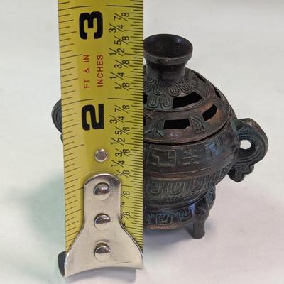 Vintage Slush Cast Metal Incense Burner