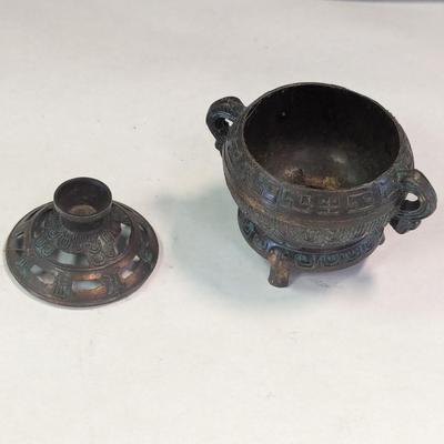 Vintage Slush Cast Metal Incense Burner