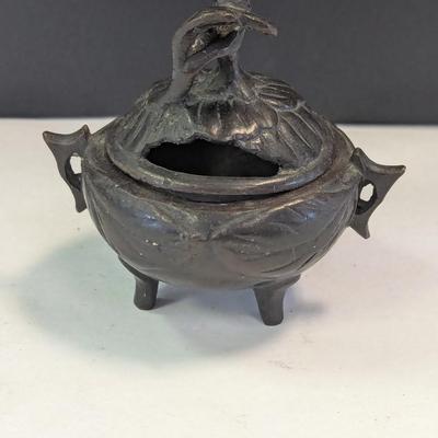 Vintage Slush Cast Metal Incense Burner