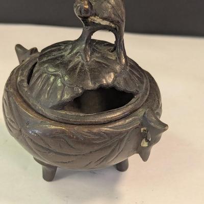 Vintage Slush Cast Metal Incense Burner