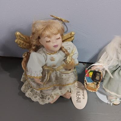 DREAMSICLES CHERUBS, WIMBLEDON DOLL BY LEXINGTON HALL AND 2 INFINITY ANGEL DOLLS