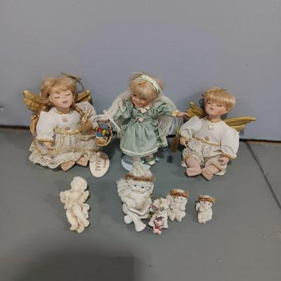 DREAMSICLES CHERUBS, WIMBLEDON DOLL BY LEXINGTON HALL AND 2 INFINITY ANGEL DOLLS